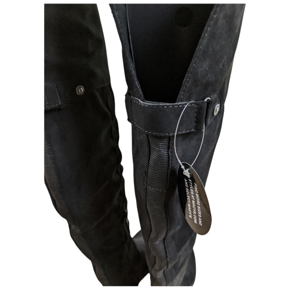 Sun and Stone Women's Over the Knee Allicce Black Microsuede Boots Size 5 - Picture 8 of 13